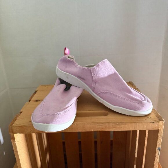 Vionic Beach Size 8 Rose Pink Malibu Canvas Lifestyle Flats Slip On Comfort Shoe - Picture 6 of 15